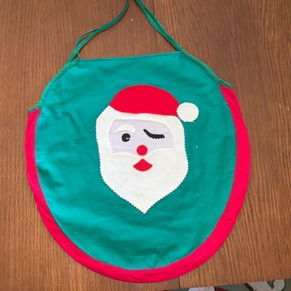 Vtg‎ 60s double sided Santa face toilet seat cover